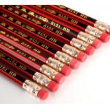 中华6151铅笔 HB中华铅笔 六角红色木杆 学生橡皮头铅笔